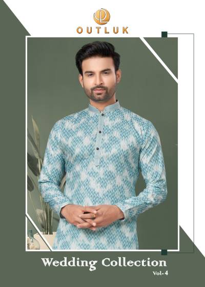 WEDDING COLLECTION VOL-4 BY OUTLOOK KURTA PAJAMA MENS WEAR WHOLESALER IN INDIA